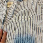 American Eagle  Blue and White Button Down Shirt Photo 2