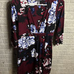 A pea in the pod  Nursing Floral Wrap Dress Burgundy Blue White Black XS Photo 0