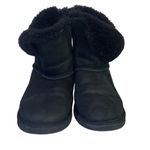 UGG  Black Leather Bailey Button Boots Size 6 #5991 Photo 1