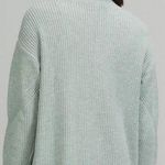 Lululemon  Cashlu Sweater Wrap Cardigan Size Medium Large Heathered Silver Blue Photo 1