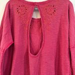 Free People Intimately Eyelet Embroidered Pink Long Sleeve Top Bobo Open Back Photo 10