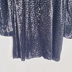 ZARA  Black and Blue Long Sleeve Velvet Mini Dress Photo 2
