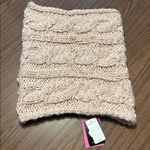 Betsey Johnson NEW  Knit Cowl Neck Scarf Pearls Light Pink NWT Photo 1