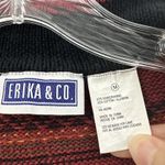 Erika Vintage  & Co Zip Up Cardigan Sweater Fair Isle Nordic Retro Women's Medium Photo 3