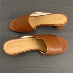 Soludos  Anthropologie Milan Mule Leather Block Heel Slide Sandals Camel Size 9.5 Photo 3