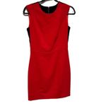 MASON ELASTIC CUTOUT BACK SLEEVELESS RED BLACK SHEATH DRESS 4 Photo 5