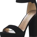 Dream Paris Dream Pairs Women’s Chunky High Heel Platform Pump Sandals in Black Size 7.5 Photo 1