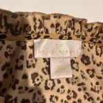 Rachel Parcell Women’s Tan Animal Floral Ruffle Blouse – Long Sleeve – Size Med Photo 4