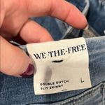 We The Free Free People Pull On Lightwash Double Ditch Slit Skinny Boot Cut Jeans Large Photo 3