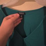 Torrid Green Gauze Smocked Peplum Midi Blouse 1 Photo 1