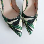 Stuart Weitzman Green Tropical Floral-Print Low Pumps Photo 5