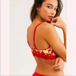 Free People  Mari Printed Bralette Red Lemon Bra Photo 5