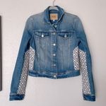 Paige Mosaic Tile Vermont Raffia Jean Denim Jacket Size Small Photo 1