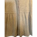 BCBGMAXAZRIA  Beige Wool/Angora Blend Peplum Button Down Sweater Women Sz L Photo 3