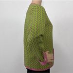 Provence d'amour Women Reversible Floral Jacket 100% Cotton Pink Green Size S Photo 4