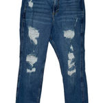 Hollister California Women Mom Jeans Curvy Hi-Rise Distressed Raw Hem Denim 26 Photo 0