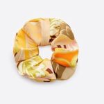 ZARA Yellow/Orange Retro Print Top with Scrunchie. Size S Photo 6