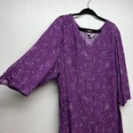 Croft & Barrow Women's Purple Top 3X Relaxed Long Length Party Evening Holiday Photo 4