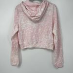 FREEZE “NO BAD VIBES” PINK WHITE AND BLUE CROPPED LONG SLEEVE HOODIE LARGE Photo 1