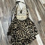 Oh Polly Polly animal print spaghetti halter romper Photo 5