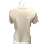 ZARA  Women's Cream Short Sleeve Crew Neck Basic T Shirt Tee Top Size M Photo 1