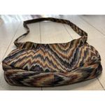 Rita's Handbag Multicolor Woven Zigzag Tapestry Purse Photo 1