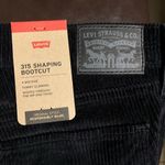 Levi's Levi’s 315 Shaping Bootcut Corduroy Black Jeans 32x30 NWT Photo 8