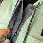 LL Bean Rugby Henley Hoodie Womens SP Pullover Sweatshirt Turquoise 100% Cotton Green Size undefined Photo 5