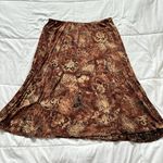 Vintage West End Skirt Womens Large Brown Floral Stretch Boho Fairy Grunge Y2K Photo 7