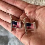 Handmade American Flag Earrings Patriotic Labor Day  July 4th Veterans Memorial P… Photo 4