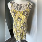 Cato  Yellow and Gray Sheath Midi Dress Spaghetti Strap Photo 1