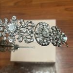 David's Bridal Stunning Opulent Crystal Silver Headband Bride Formal Quinceanera Party … Photo 9