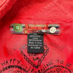 Desigual Red Heart Embroidered Jacquard Long Sleeves Peacoat, Sz Medium Photo 11