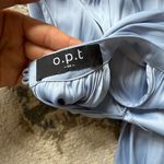 Blue Satin Dress Size M Photo 3