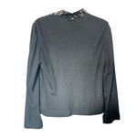 ST JOHN Womens Gray Cardigan Jacket Sequin Embellishments SZ S Petite Party Chic Photo 3