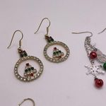 Lot Of 3 Dangle Drop Pierced Costume Earrings Variety Christmas Holiday Photo 4