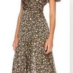 ASTR NWOT The Label Santorini Midi Dress in Black & Taupe Multi, size S Photo 1