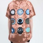 Pleasures Brown Tan Tie Dye Trip Destination Graphic Crewneck Short Sleeve Tee Photo 0