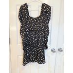 Sugar Lips Sugar + Lips‎ XS Black White Polka Dot Puff Sleeve Square Neck Mini Dress Photo 4