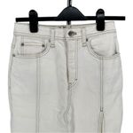 Free People Mambo Denim Midi Skirt In White Wash size 25 Waist NWT 100% Cotton Photo 3