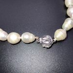 Baroque Japanese Pearl 12X14mm 18 Inches With Silver Rose Clasp Necklace Chocker Photo 11