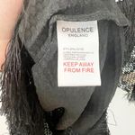 Opulence England Silver Fringe Metallic Formal Dress Size Small S 4 Photo 5