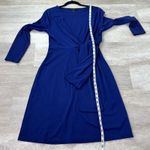 J.Crew Drapey tie-waist dress Dark Ink #H8993 Small Photo 8