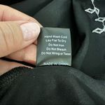 POL  crushed velvet embroidered swing dress, black, mock corset back , sz M Photo 13