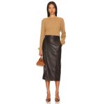 Enza Costa Soft Faux Leather Trouser Skirt in Espresso 2 Medium Womens Vegan Brown Photo 13