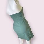 Blue Blush Womens  Las Angeles V Wire Strapless Green wrap Mini summer dress‌ Photo 3