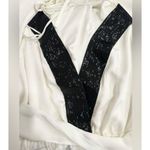 Ramy Brook  Kayla Halter Embellished Jumpsuit Ivory w/Black Beading Sz 0 NWT $625 Photo 10