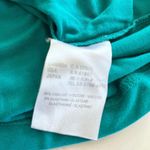 Vintage Escada Sport dark turquoise jeweled beaded ruffled v Photo 12