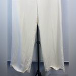 Coldwater Creek  Ivory‎ Silk Linen Blend Cypress Fit Wide Leg Cuffed Pants Photo 1