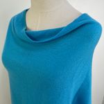 Claudia Nichole Cashmere Dress Topper Blue Knit Poncho Size undefined Photo 3